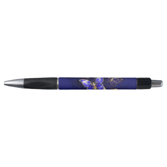 Stylo Composition avec papillons Sapphire (Devant)