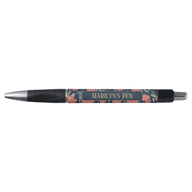 Stylo Coral Breeze Floral Personnalisé (Devant)
