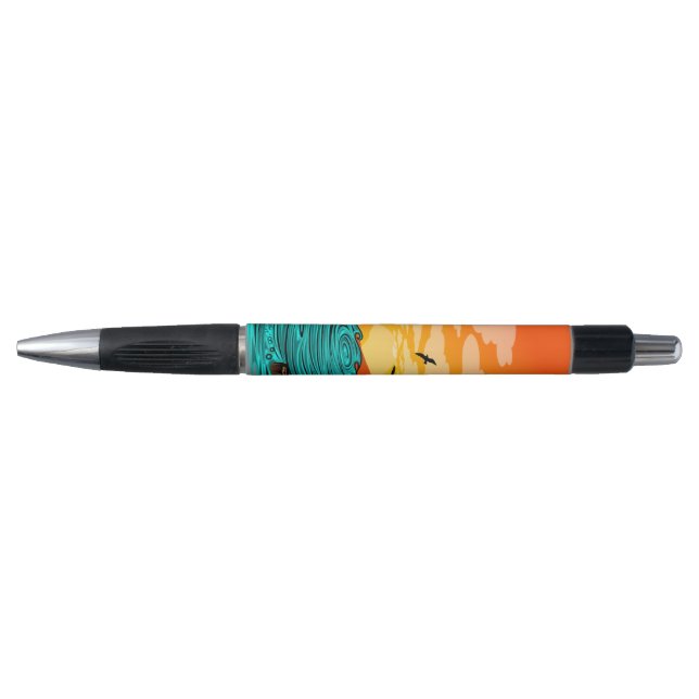 Stylo Coucher de soleil de palmier (Devant)