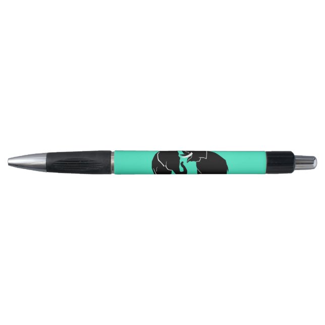 Stylo couleur personnalisée avec couple éléphant (Devant)