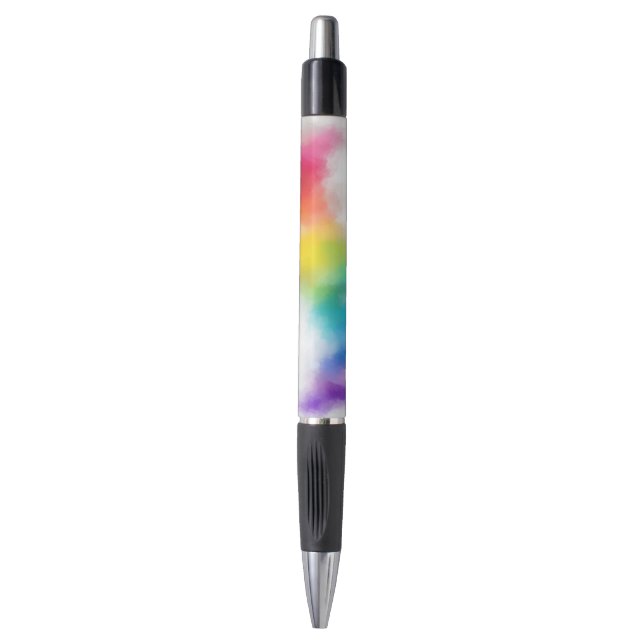 Stylo Couleurs arc-en-ciel rouge rose bleu violet jaune  (Devant (Vertical))