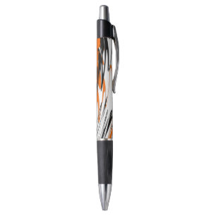 Stylo Couleurs Bengale Lignes Orange et Noires Ondulées