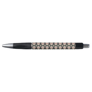 Stylo Creepy Cute Kawaii Goth Skull with Flowers
