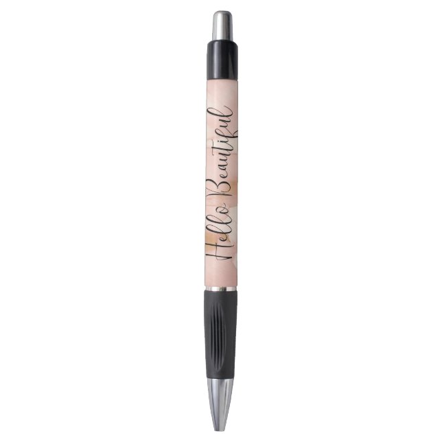 Stylo Crème rose pâle blanc Or blanc (Devant (Vertical))