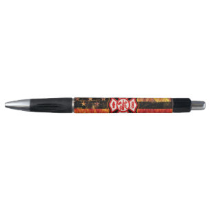 Stylo Croix et flammes des pompiers