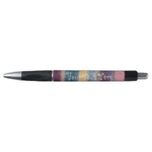 Stylo cru original tricoté coloré d'amusement de rayur