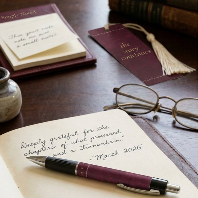 Stylo Cuir Bourgogne Style Heritage (Créateur téléchargé)