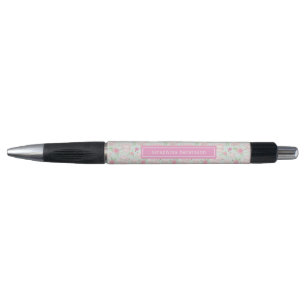 Stylo Cute Mint Rose Tasses à Thé Nom personnalisé