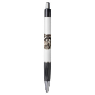 Stylo Cute Raccoon soufflant Baisers Aquarelle Animal Ar