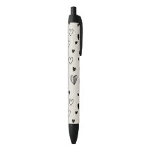 stylo d'amour noir et blanc