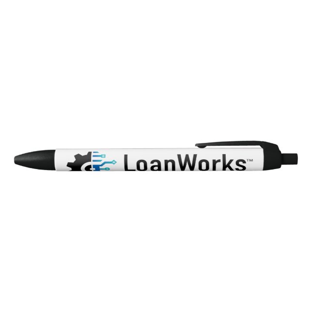 Stylo de l'entreprise LoanWorks - noir ou bleu (Haut)