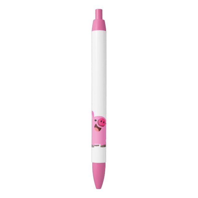 Stylo de porc riant mignon de bande dessinée (devant Vertical)