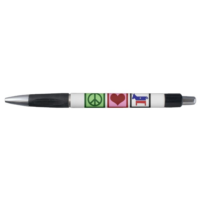 Stylo Démocrate Peace Love (Devant)