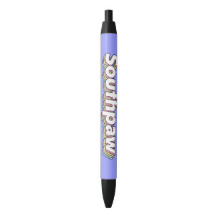 Stylo d'encre noir Southpaw des années 1970 rétro