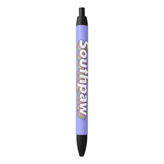 Stylo d'encre noir Southpaw des années 1970 rétro (devant Vertical)