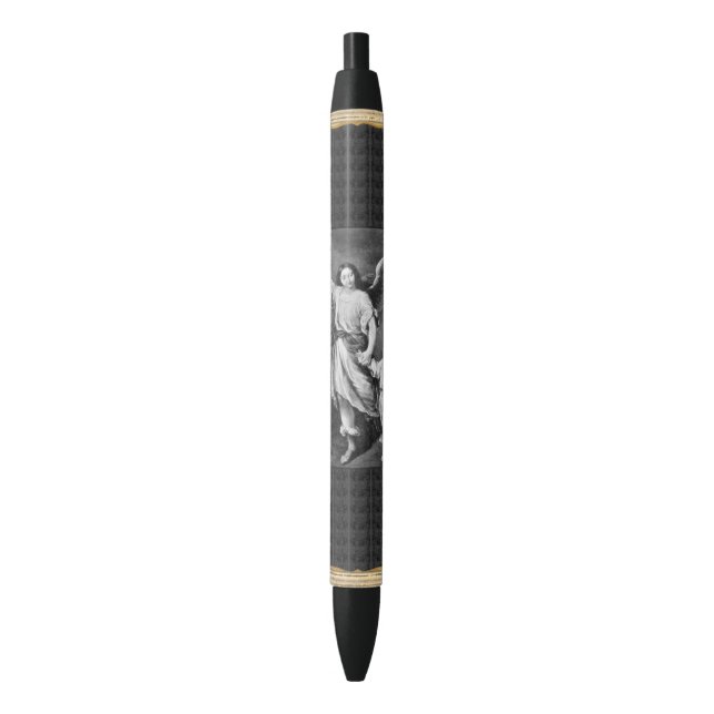 Stylo D'Encre Noire Gardien Angel Et Enfant (devant Vertical)