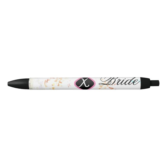 Stylo d'encre noire Monogram Bride (Devant)