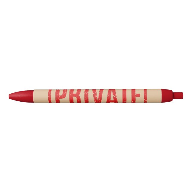 Stylo d'encre noire privé embrayé (Devant)