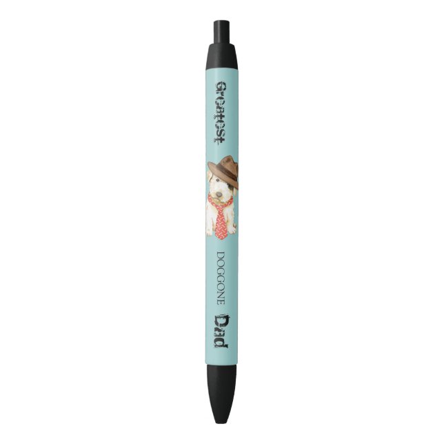 Stylo d'encre noire Sealyham Terrier Papa (devant Vertical)