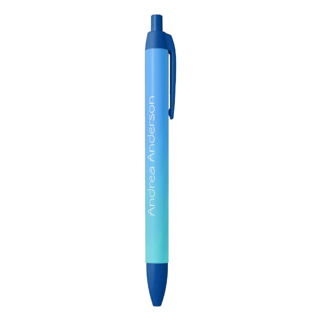 Stylo d'encre personnalisé Fondu bleu (Bas (Vertical))
