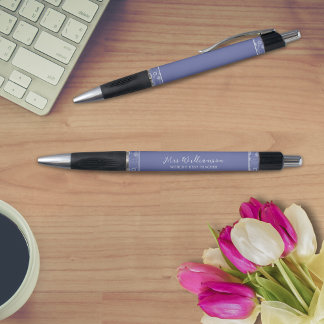 Stylo d'enseignant floral moderne brillant