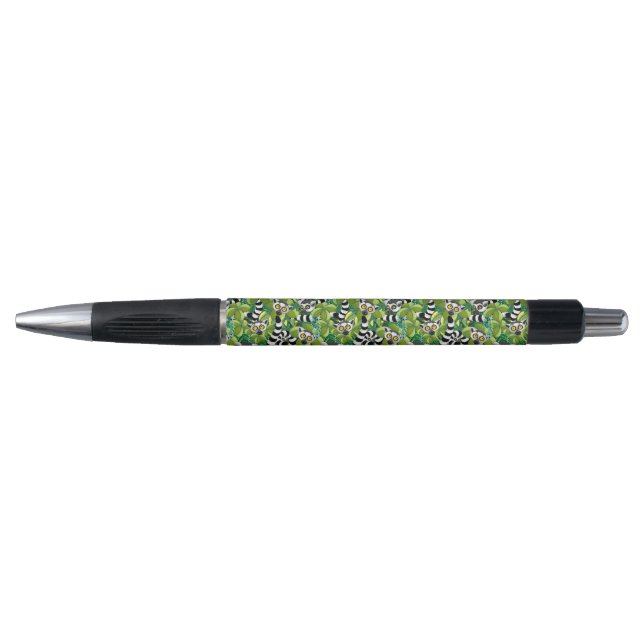 Stylo Des lémuriens de Madagascar dans la jungle exotiqu (Devant)