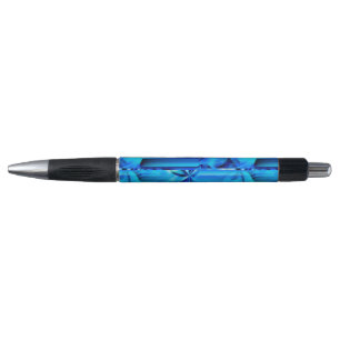 Stylo Design graphique transparent - bleu noir I