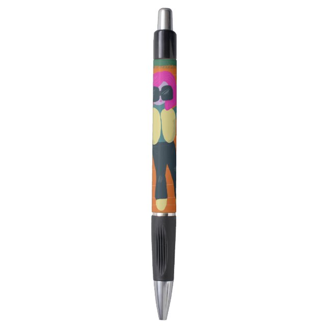 Stylo Détendez-vous fille de dessin avec des nuances (Devant (Vertical))
