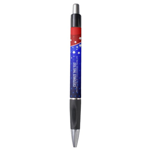 Stylo Drapeau Abstrait américain Stars & Stripes (Devant (Vertical))