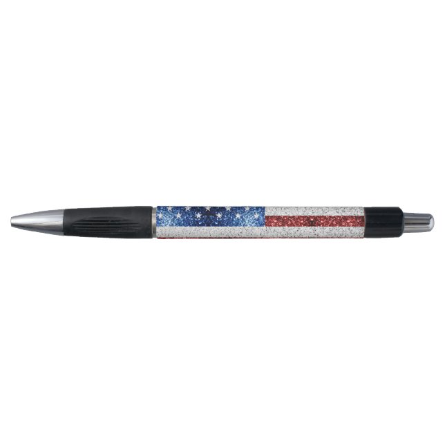 Stylo drapeau américain rouge blanc brillant parties sci (Devant)