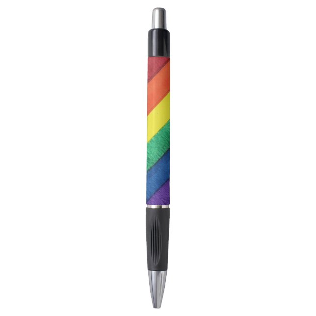 Stylo Drapeau arc-en-ciel gay pride (Devant (Vertical))