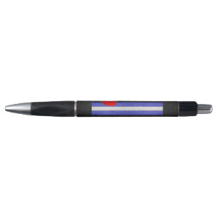 Stylo Drapeau de fierté en cuir SlipperyJoe's noir bleu