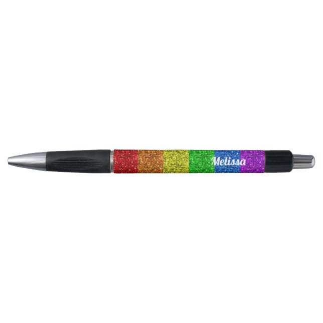 Stylo Drapeau LGBT vif arc-en-ciel pétillants Personnali (Devant)