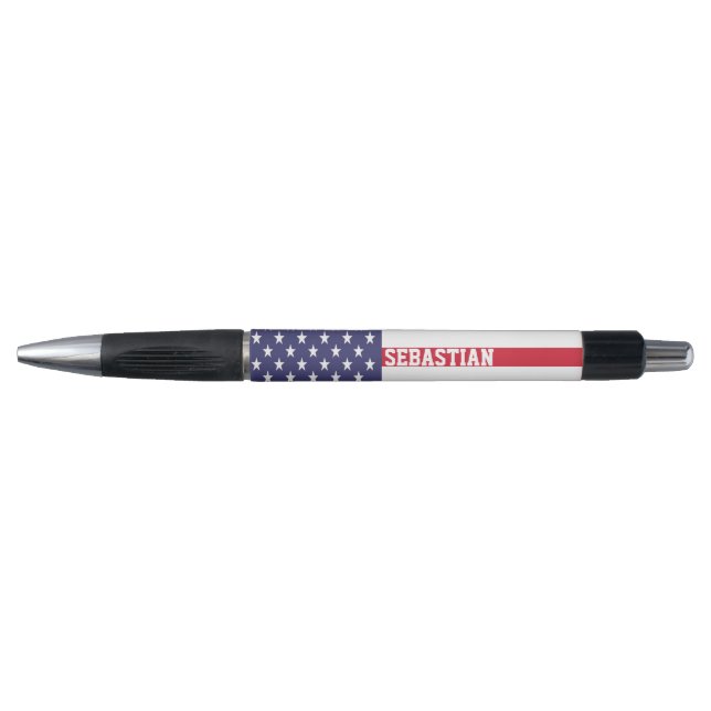 Stylo Drapeau patriotique américain personnalisé (Devant)