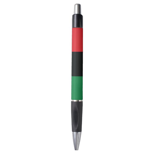 Stylo Drapeau rouge, noir et vert (Devant (Vertical))
