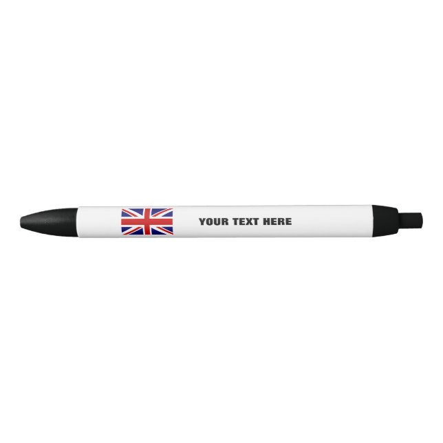 Stylo drapeau Union Jack britannique avec texte pr (Devant)