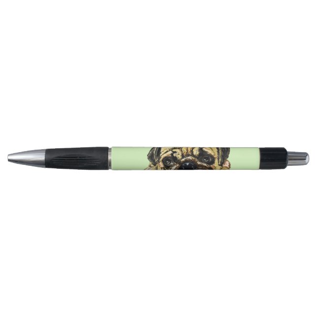 Stylo drôle avec chien Carlin (Devant)