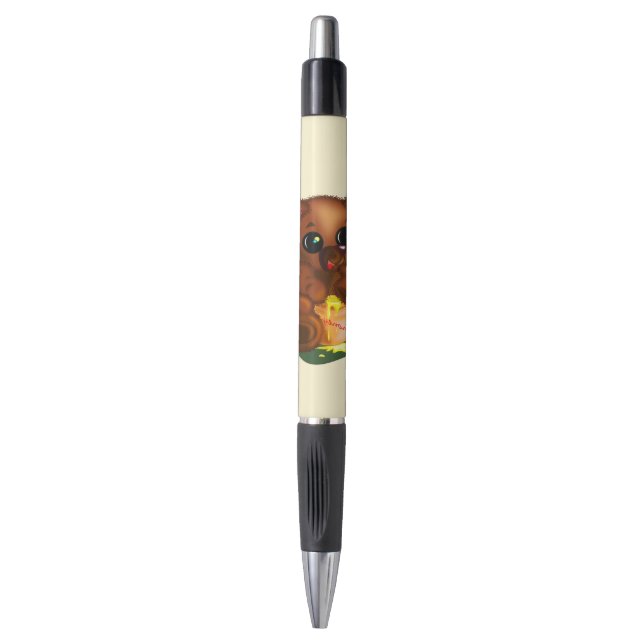 Stylo drôle avec ours bébé (Devant (Vertical))