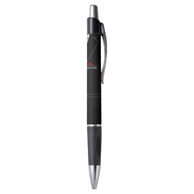 Stylo drôle personnalisé avec nom de l'entreprise  (Bas (Vertical))