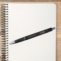 Écriture de nom du monogramme en or noir