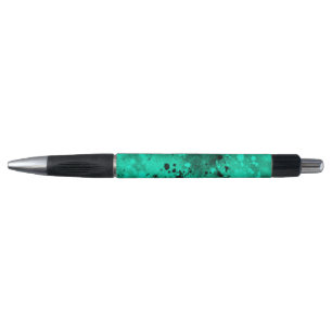 Stylo Effet Retro Paint Splatter Vert & Noir