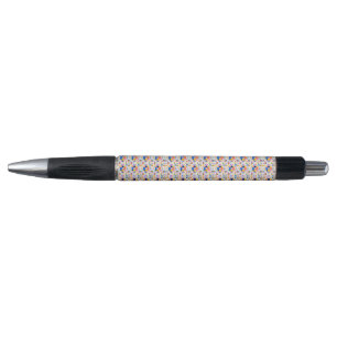 Stylo élégant avec un motif géométrique coloré