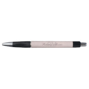 Stylo Élégant, Chic Monogramme, Nom Rose Perle