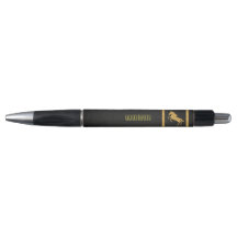 Elégant Classic Chic Black Gold Horse personnalisé