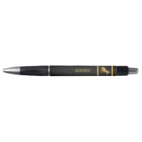 Elégant Classic Chic Black Gold Horse personnalisé