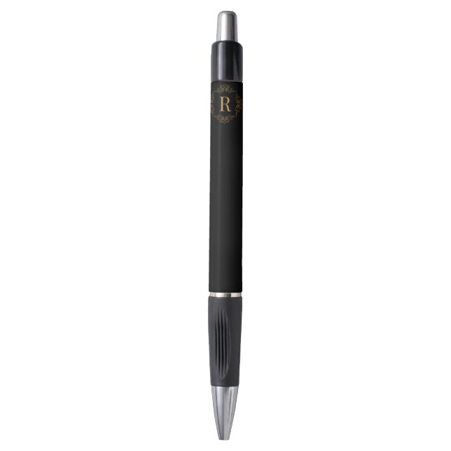Stylo Élégant décor Golden SF Monogramme (Devant (Vertical))