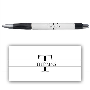 Stylo Élégant Monogramme Personnalisé Nom Personnalisé