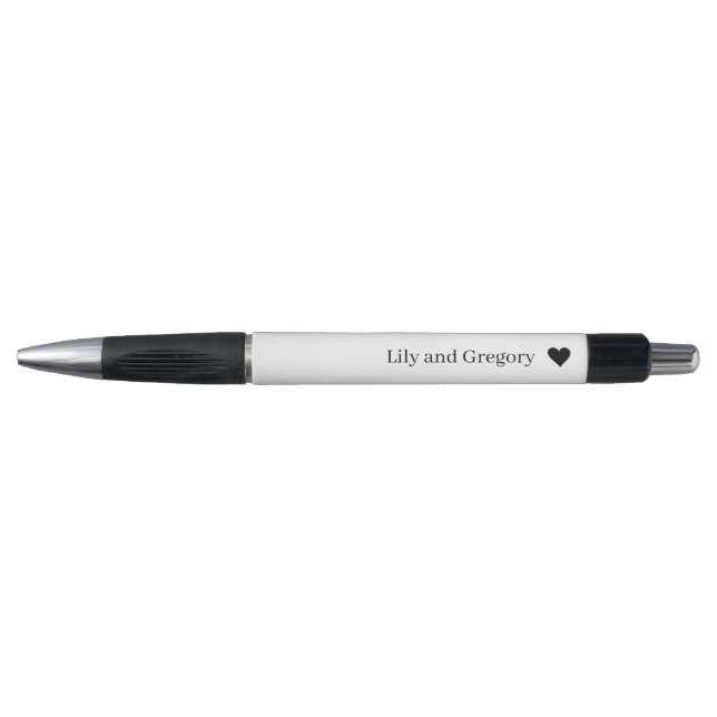 Stylo Élégant noir et blanc stylé (Devant)