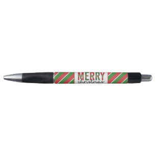 Stylo Empreinte de léopard de Noël moderne Red Green Str