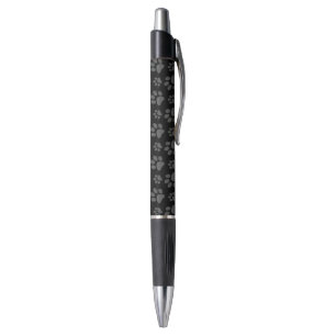 Stylo Empreinte de patte de chien noir